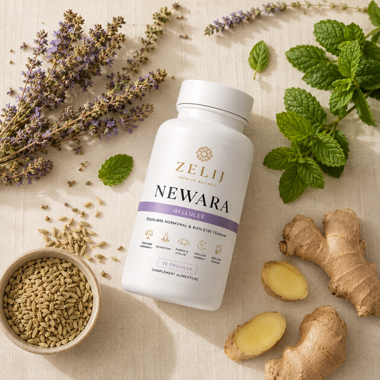 NEWARA — Complément alimentaire pour L'équilibre hormonal & bien-être féminin